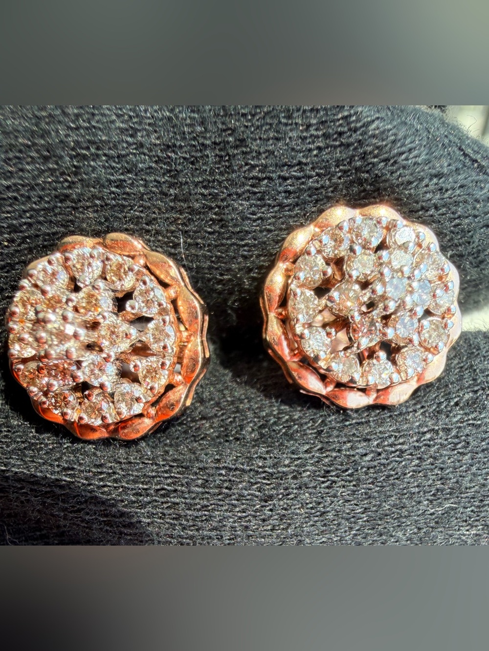 14k diamond earrings